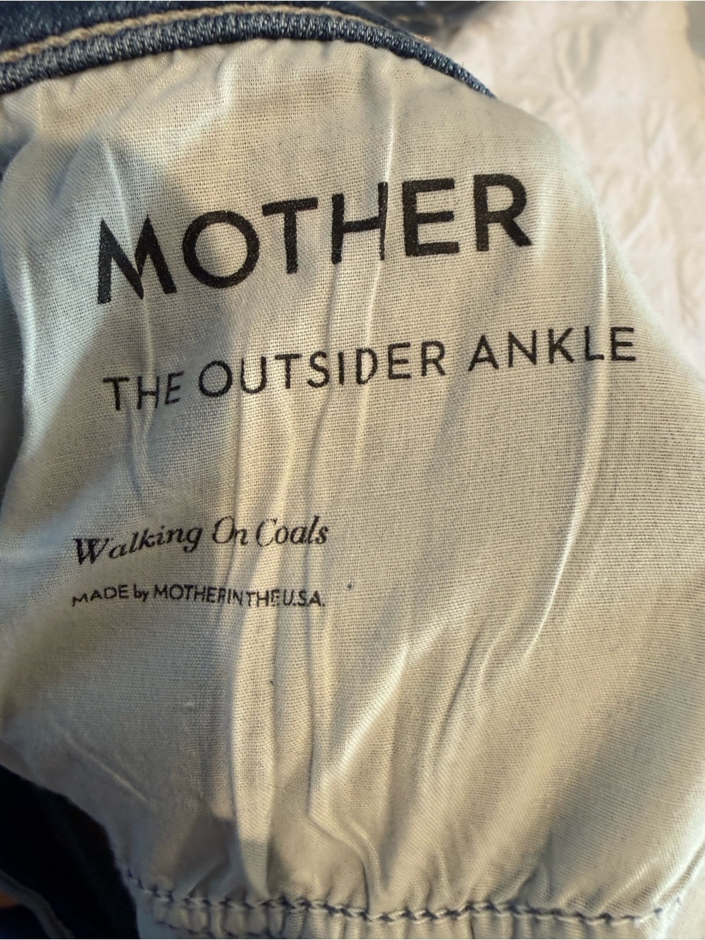 Mother the outsider ankle medium-blue "Walking on Coals" wash. size 32 - Picture 5 of 9